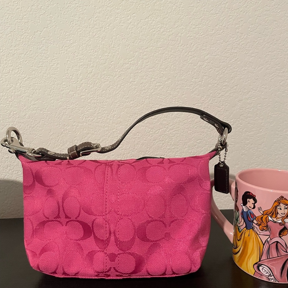 coach hot pink small purse